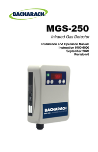 Thumbnail of document Manual - MGS-250 Refrigerant Gas Detector